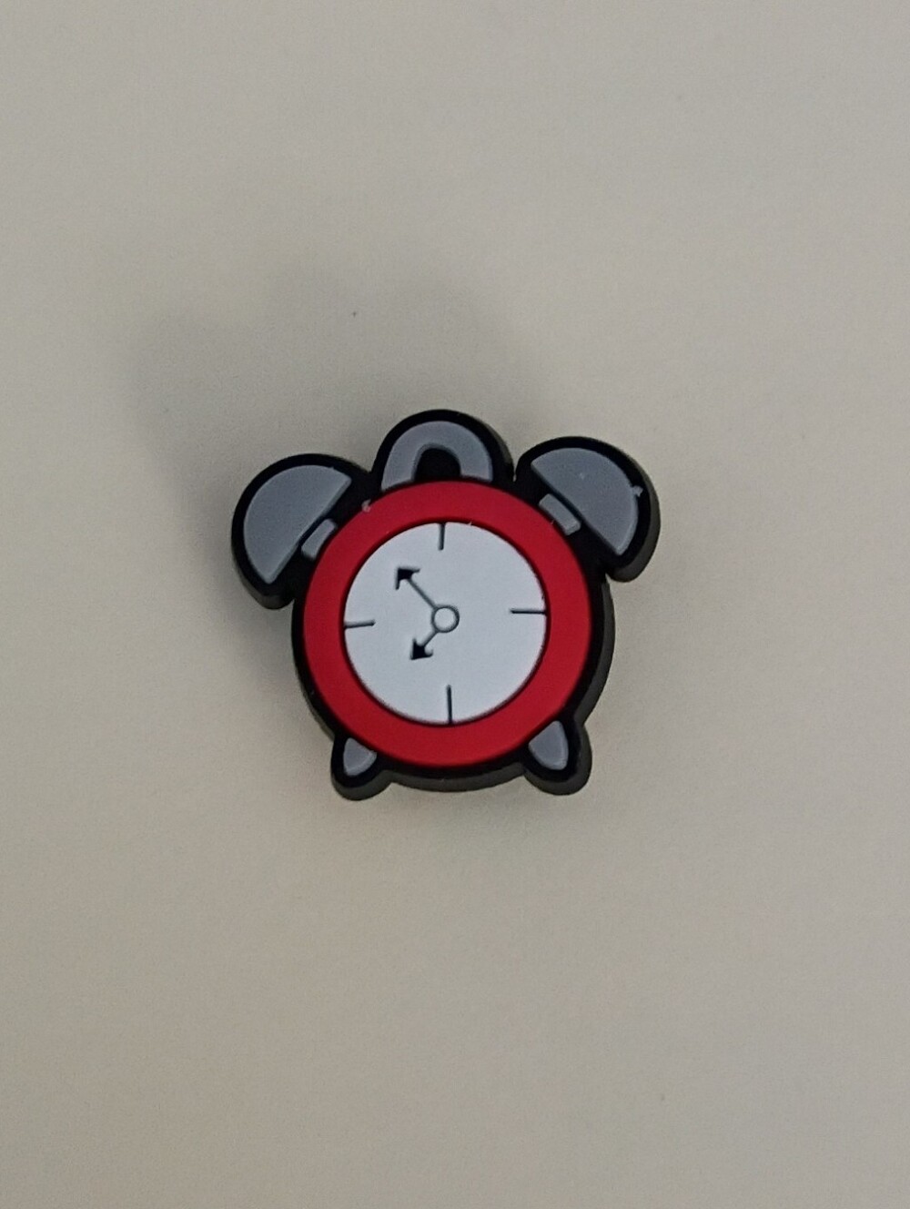 10 for $10 Jibbitz Croc Charm - Red & Grey Vintage Alarm Clock Dual Bell Analog